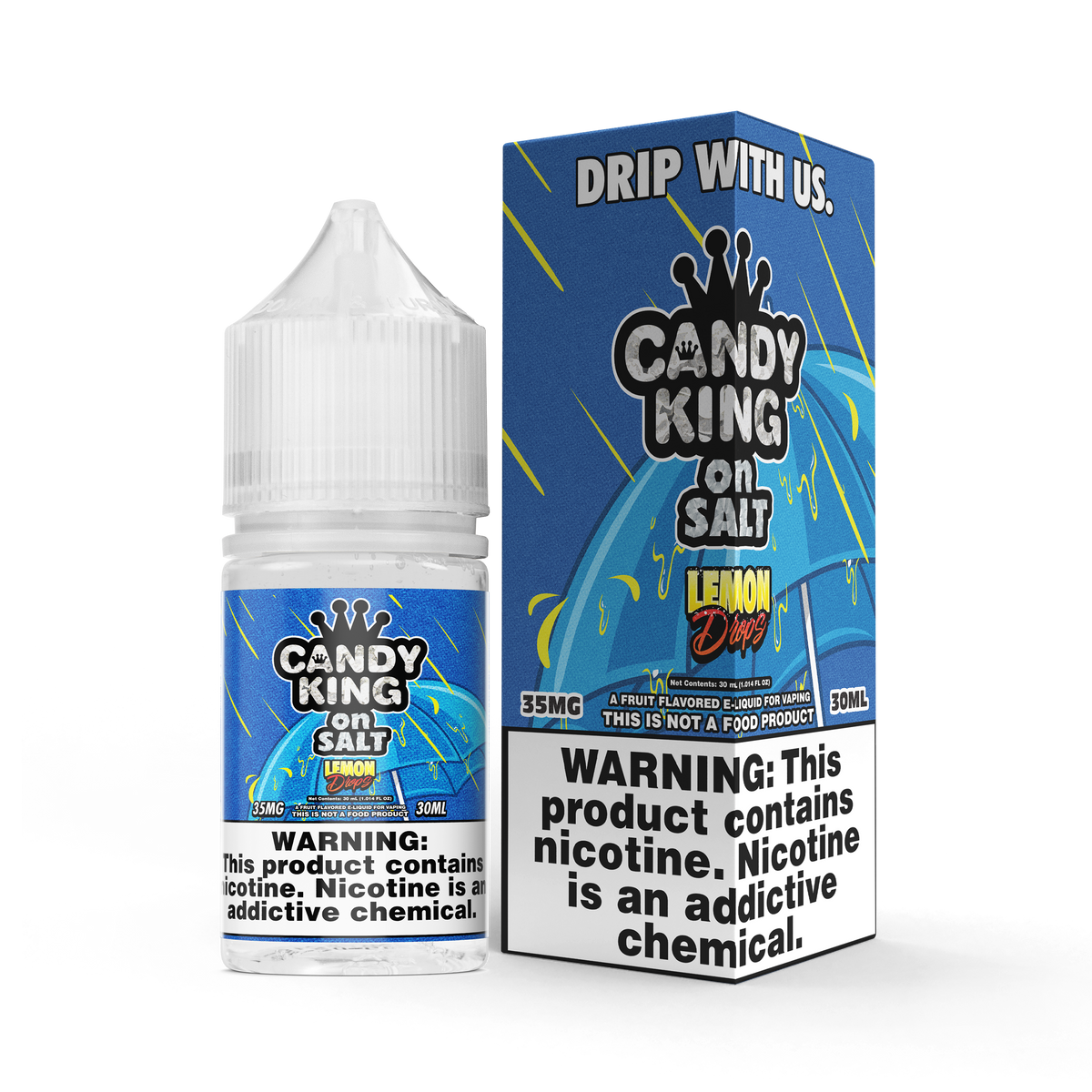 CANDY KING on SALT – Lemon Drops 30ML Bottle – Sweet and Sour Lemon Candy Nic Salt Vape Juice