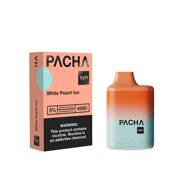 Charlies – Pachamama Syn Disposable | 4500 Puffs | 12mL White Peach Ice with Packaging