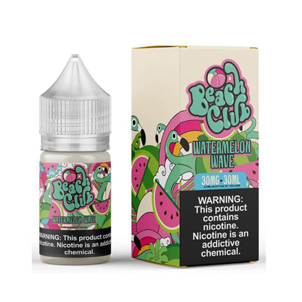 Watermelon Wave by Beach Club E-Liquid 30mL (Salts) with packaging