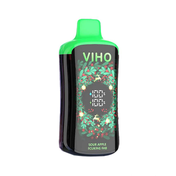Viho Super Charge PRO E-Cig Disposable 20000 Puffs 21mL 50mg sour apple fcuking fab