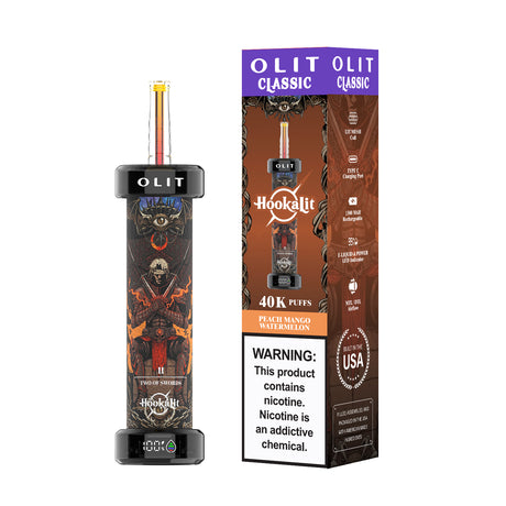 Built in USA | OLIT HookaLit 40K Puff Disposable E-Hookah - 40,000 Puffs