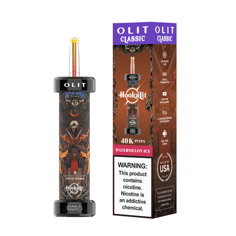 Built in USA | OLIT HookaLit 40K Puff Disposable E-Hookah - 40,000 Puffs