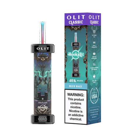 Built in USA | OLIT HookaLit 40K Puff Disposable E-Hookah - 40,000 Puffs