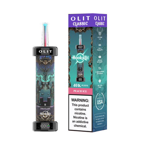 Built in USA | OLIT HookaLit 40K Puff Disposable E-Hookah - 40,000 Puffs