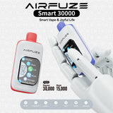 AIRFUZE Smart 30K Disposable Vape – 30,000 puffs with smart connectivity, touchscreen, and multiple vaping modes.