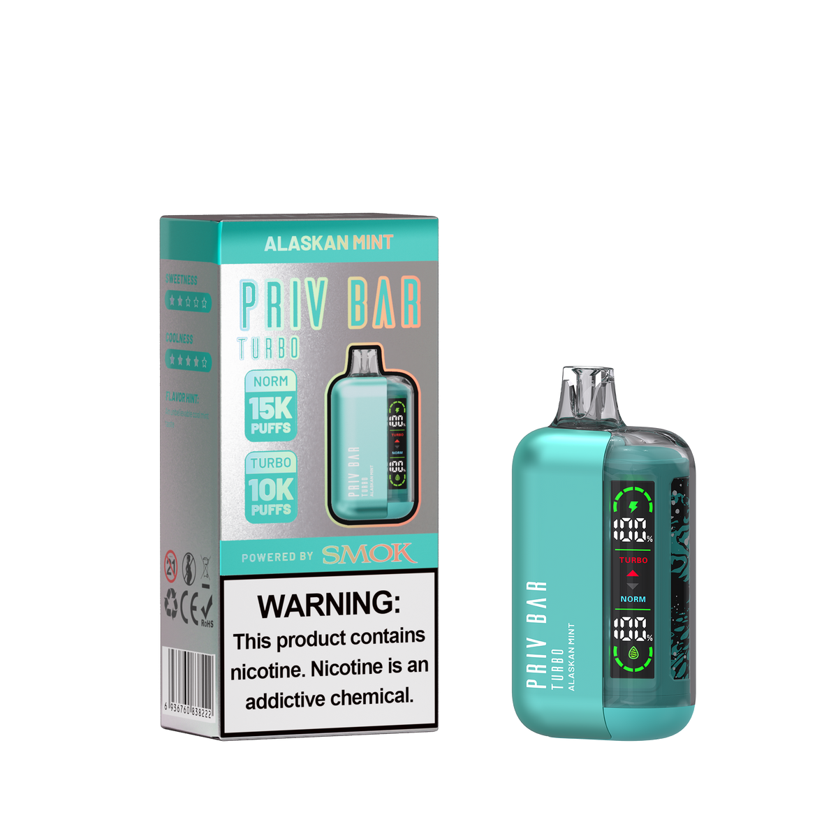 PRIV BAR Turbo Disposable Device - 15000 Puffs