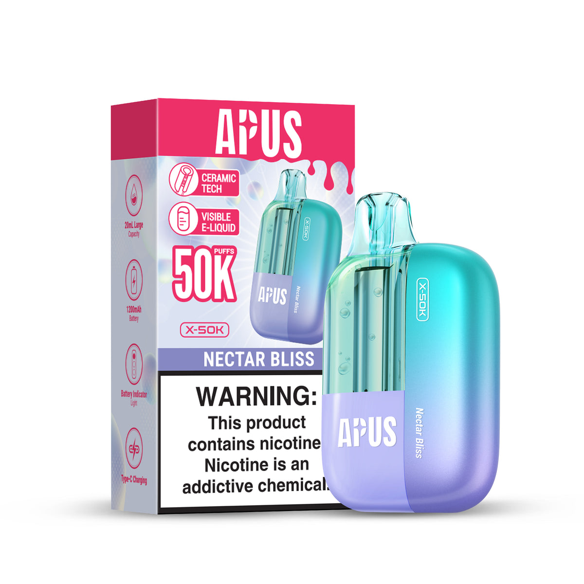 APUS X-50K Disposable Device - 50,000 Puffs