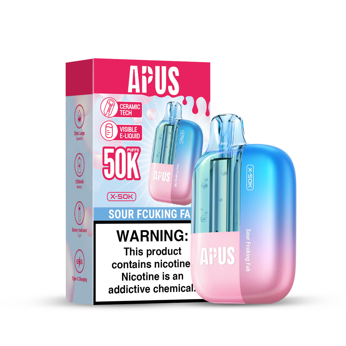APUS X-50K Disposable Device - 50,000 Puffs