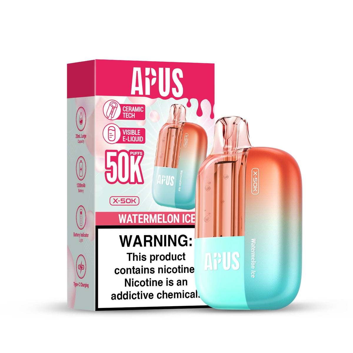 APUS X-50K Disposable Device - 50,000 Puffs