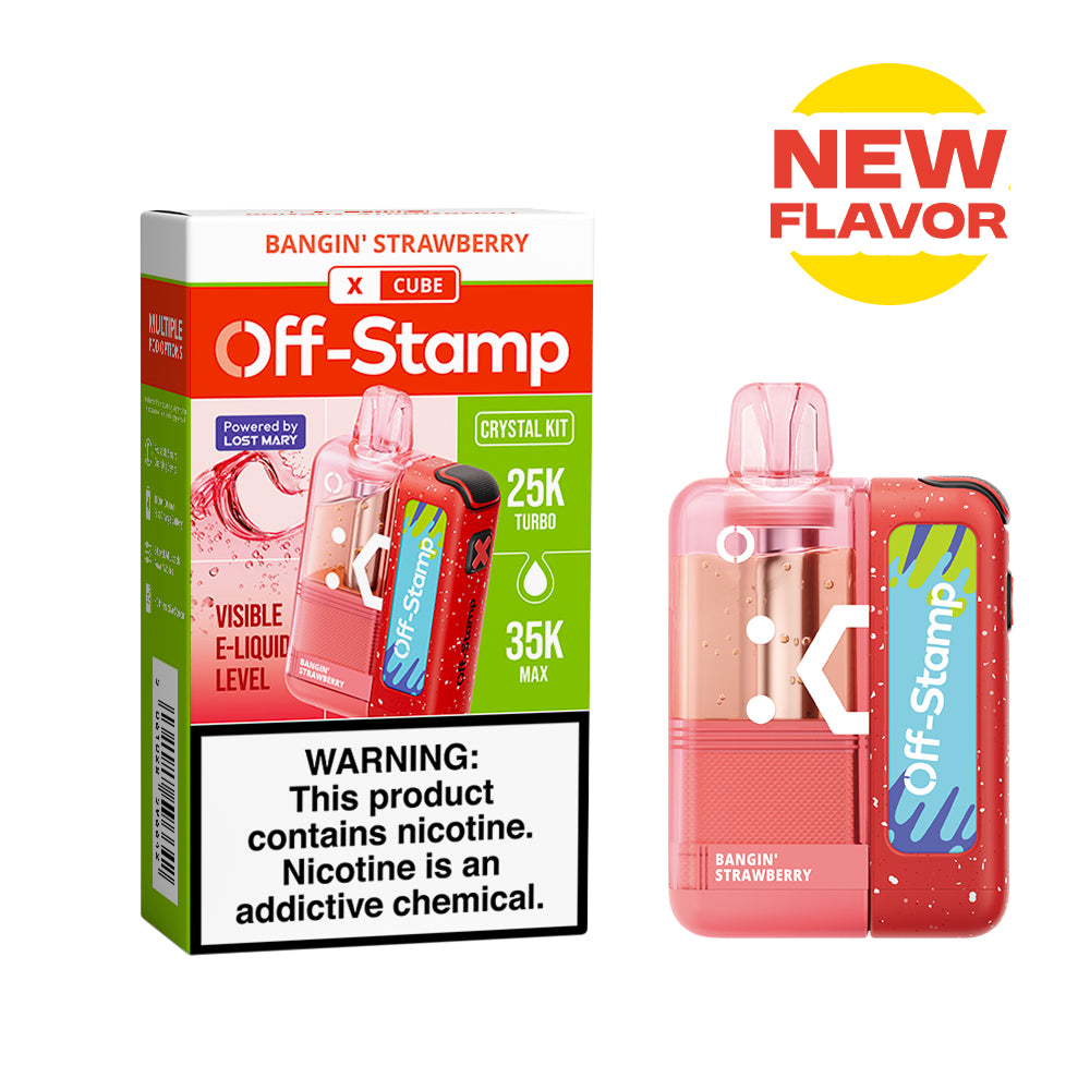 Made in Indonesia | Off-Stamp X-CUBE "Crystal Cube" 35K Disposable KIT – 35,000 Puffs