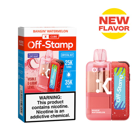 Made in Indonesia | Off-Stamp X-CUBE "Crystal Cube" 35K Disposable KIT – 35,000 Puffs