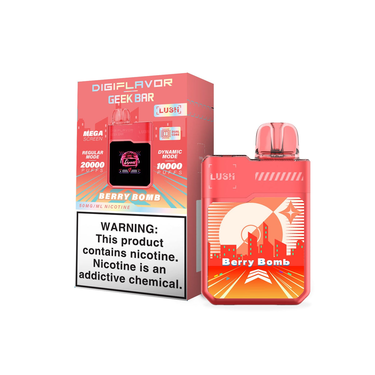 DIGIFLAVOR x Geek Bar LUSH Rechargeable Disposable Device – 20000 Puffs