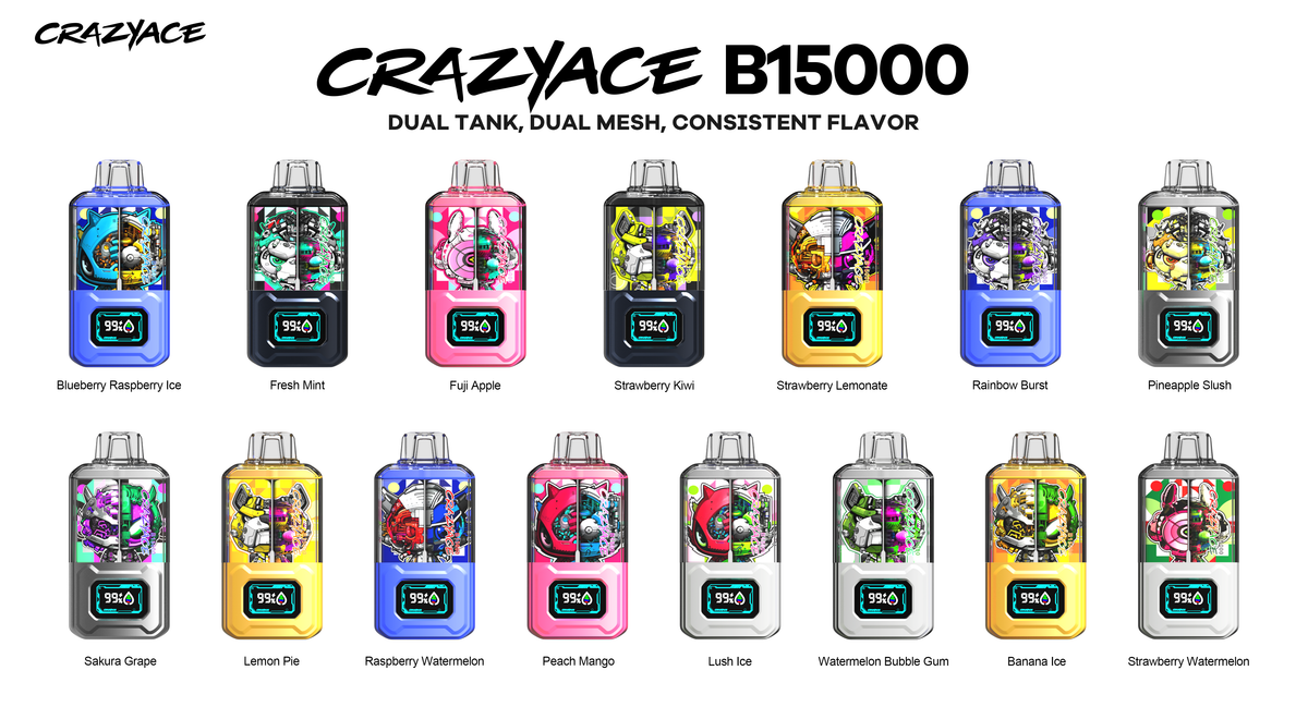 CRAZYACE B15000 Disposable Device – 15000 Puffs