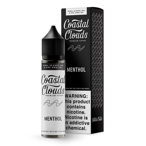 Coastal Clouds Menthol 60mL E-Liquid featuring fresh mint with a cooling finish in a 70/30 VG/PG blend.