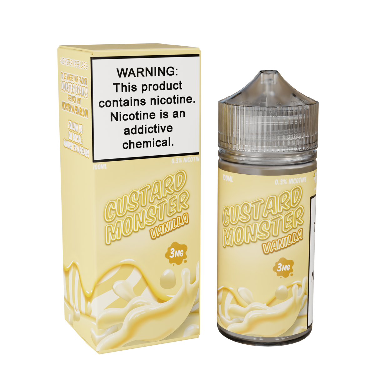Custard Monster Vanilla E-Liquid 100mL Bottle
