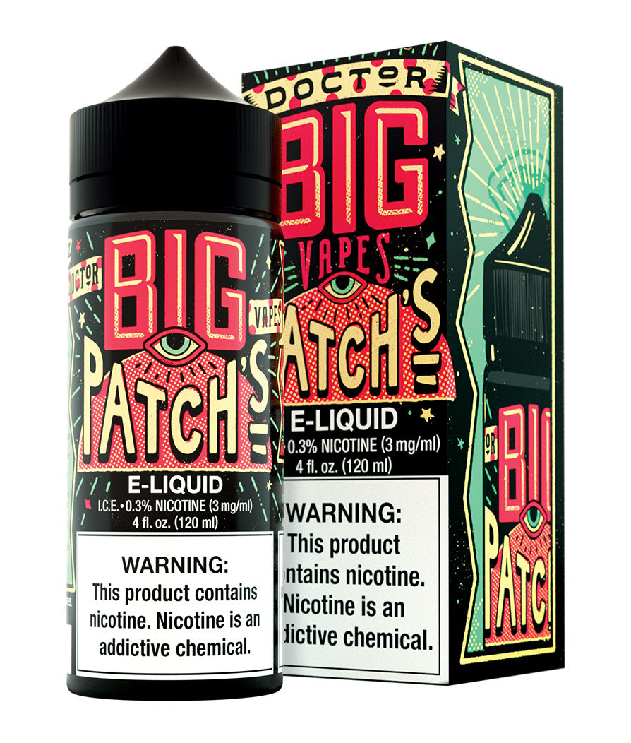 DOCTOR BIG VAPES Patch’s E-Liquid – 120ML Bottle, Watermelon Raspberry Gummy Candy Flavor
