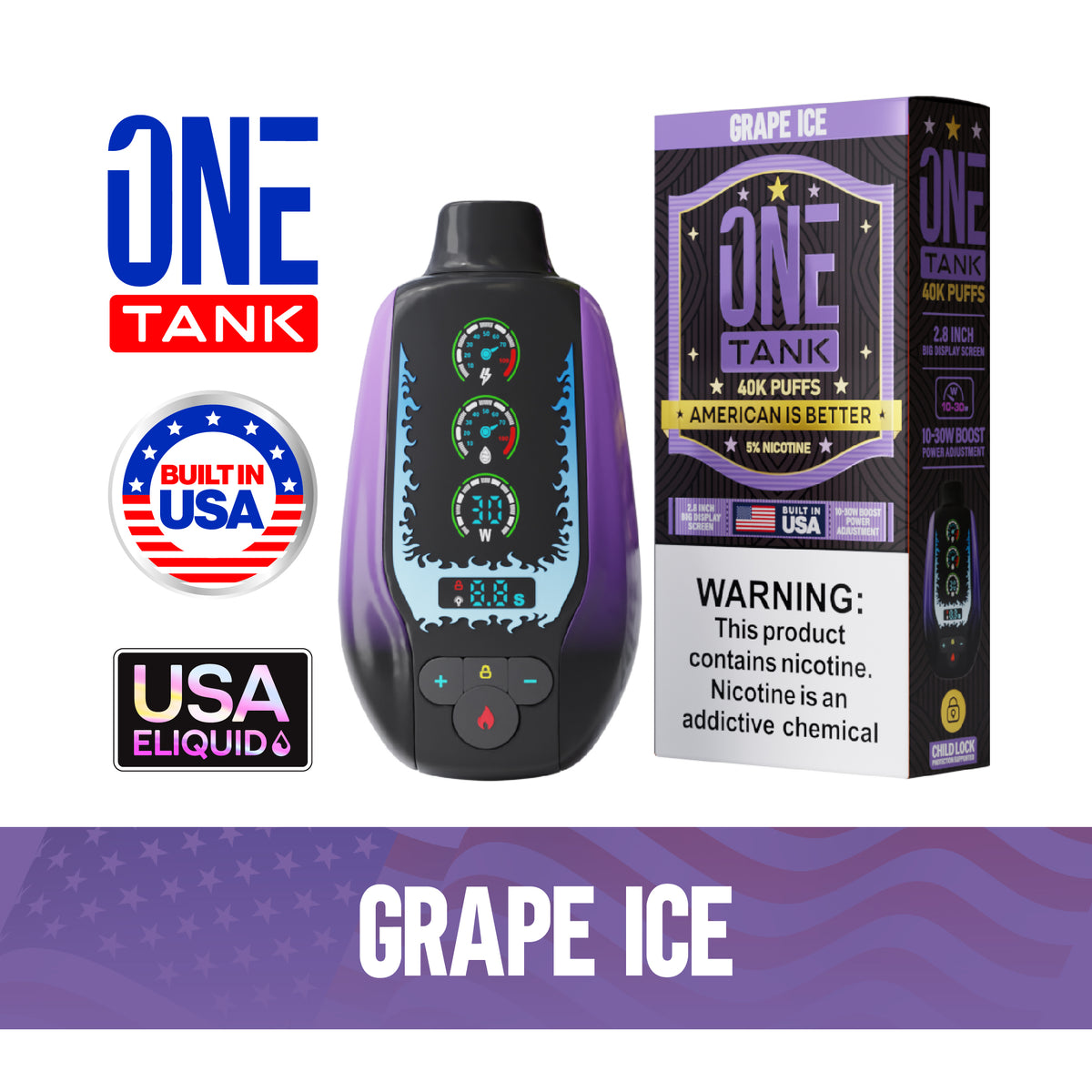 ONE TANK 40K Disposable Device - 40,000 Puffs