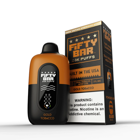 FIFTY BAR "Black Series" Powered by BEARD VAPE Co. 20K Puff Disposable Device - 20000 Puffs