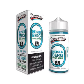Innevape Heisenberg Sour Apple – 100mL e-liquid featuring icy blue raspberry slushie with a crisp green apple twist.