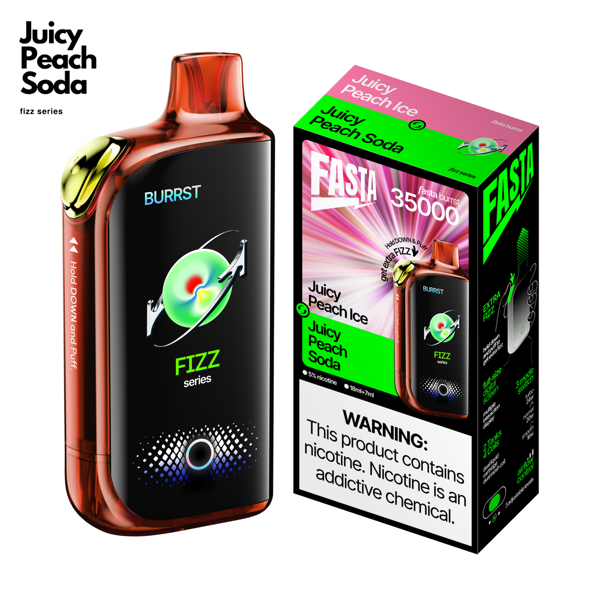 FASTA Burrst 35000 Disposable Device - 35000 Puffs
