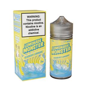 Lemonade Monster Blueberry Lemonade – 100mL e-liquid with blueberry and citrus flavors in a 75/25 VG/PG freebase formula.
