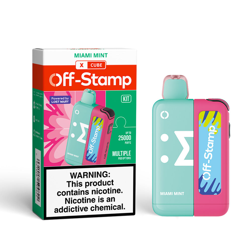 Made in Indonesia | Off-Stamp X-CUBE 25K Disposable KIT Powered By LOST MARY – 25,000 Puffs