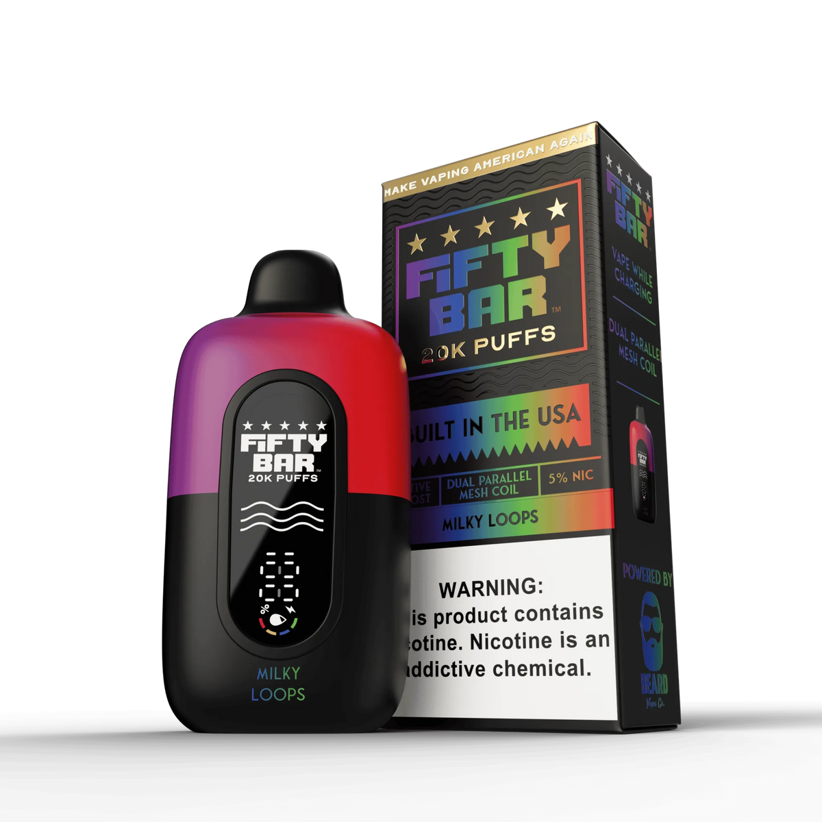 FIFTY BAR "Black Series" Powered by BEARD VAPE Co. 20K Puff Disposable Device - 20000 Puffs