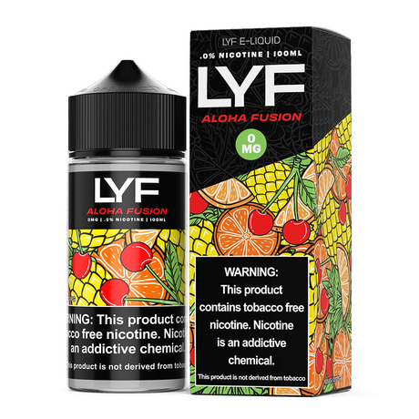 Aloha Fusion | Lyf | 100mL 0mg bottle with packaging