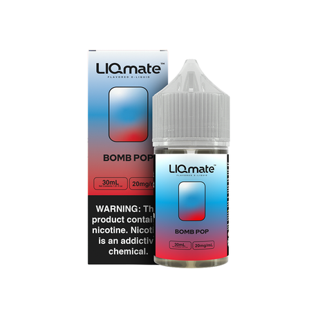 7Daze Bomb Pop Liqmate Series 30mL Salt Nicotine Vape Juice 20mg bottle with packaging