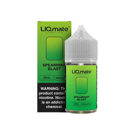 7Daze Spearmint Blast Liqmate Series 30mL Salt Nicotine Vape Juice 50mg bottle with packaging