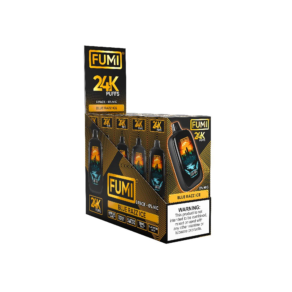 Fumi Disposable 0mg Blue Razz Ice with packaging
