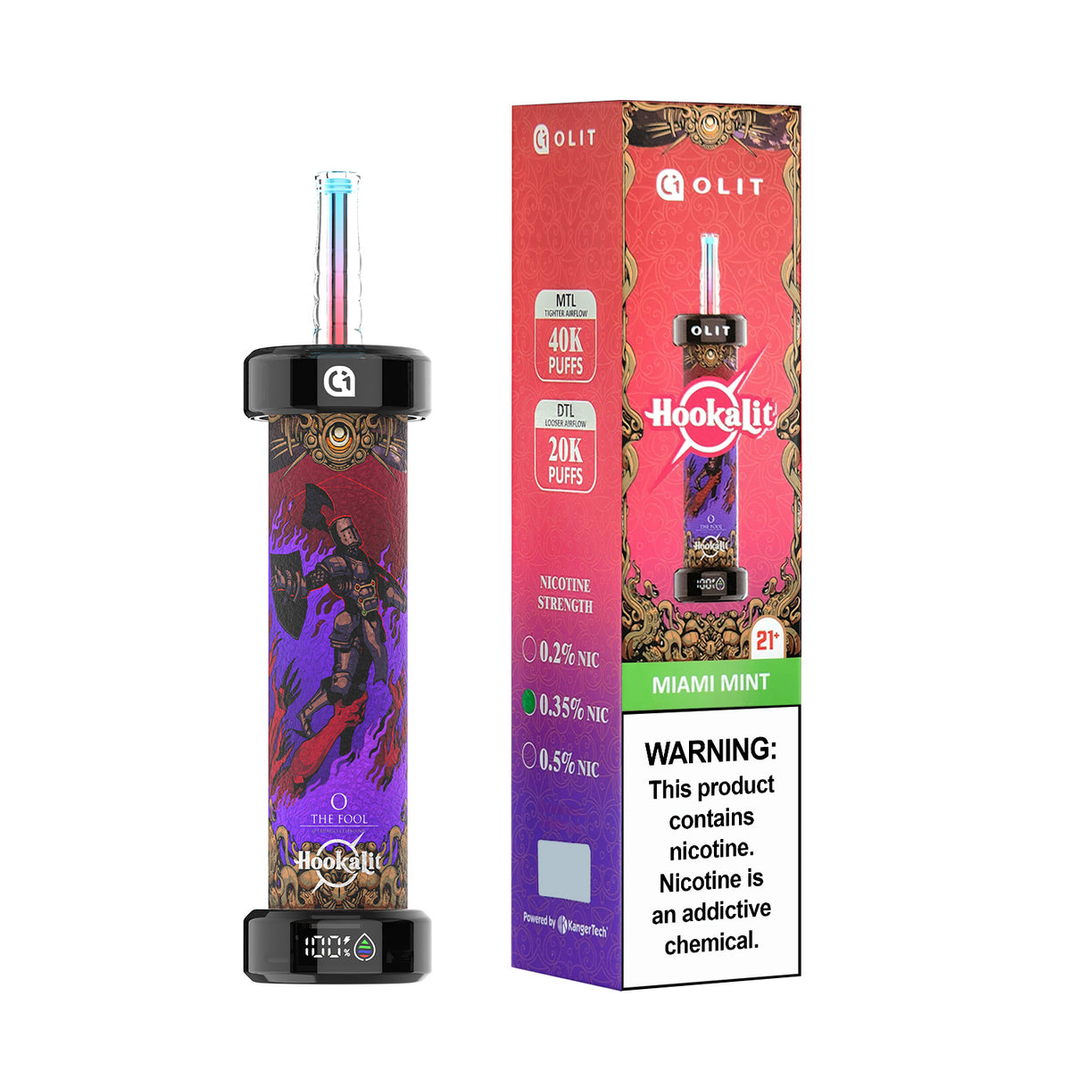 OLIT Hookalit 40K Disposable E-Hookah Device - 40,000 Puffs