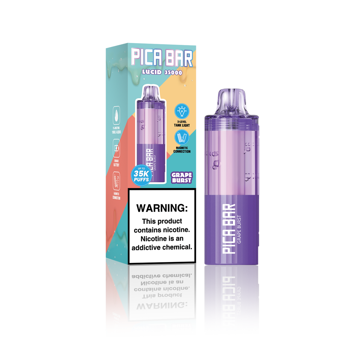 Assembled in USA | PICA BAR Lucid 35K Disposable POD - 35,000 Puffs