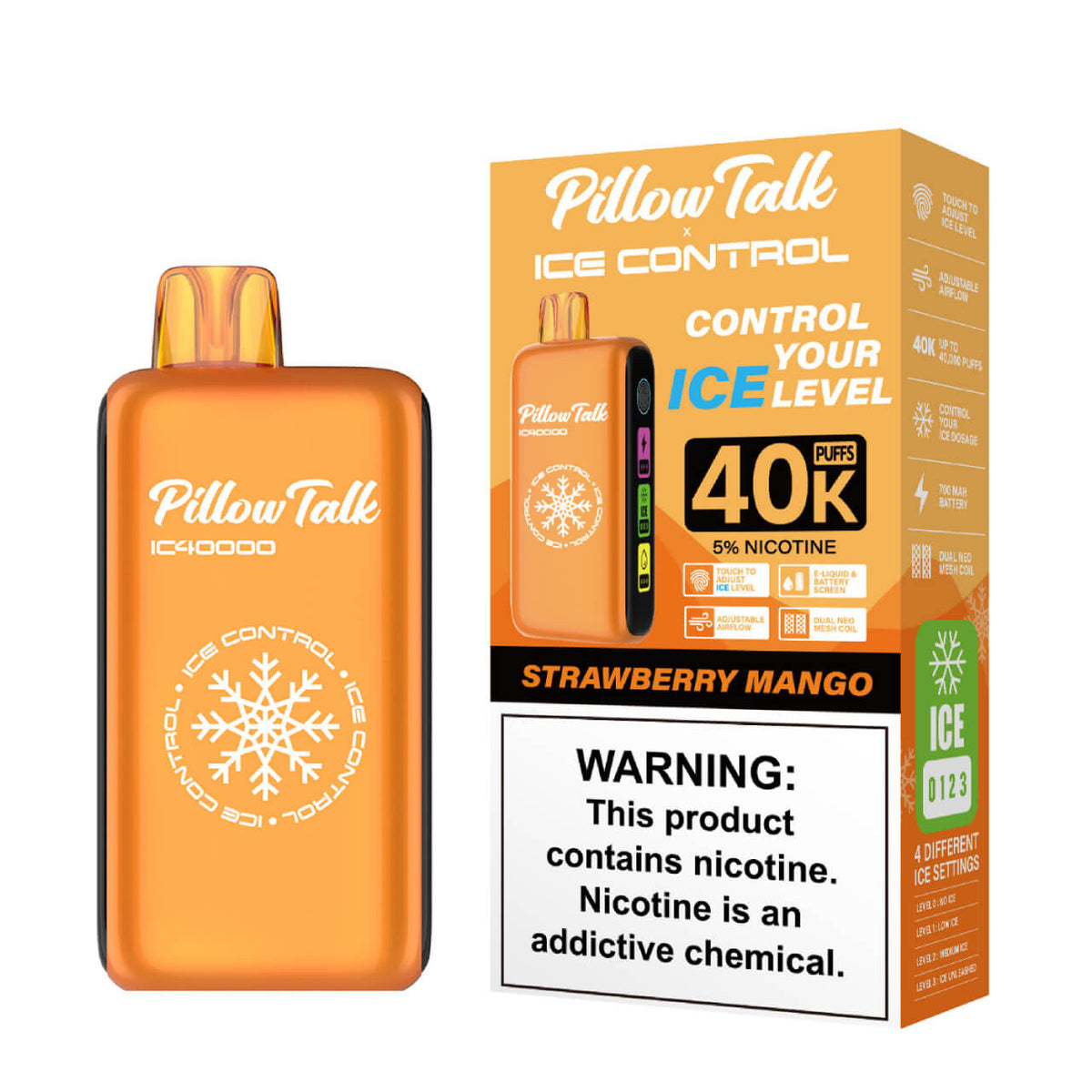Pillow Talk Ice Control IC40K Disposable Device - 40000 Puffs