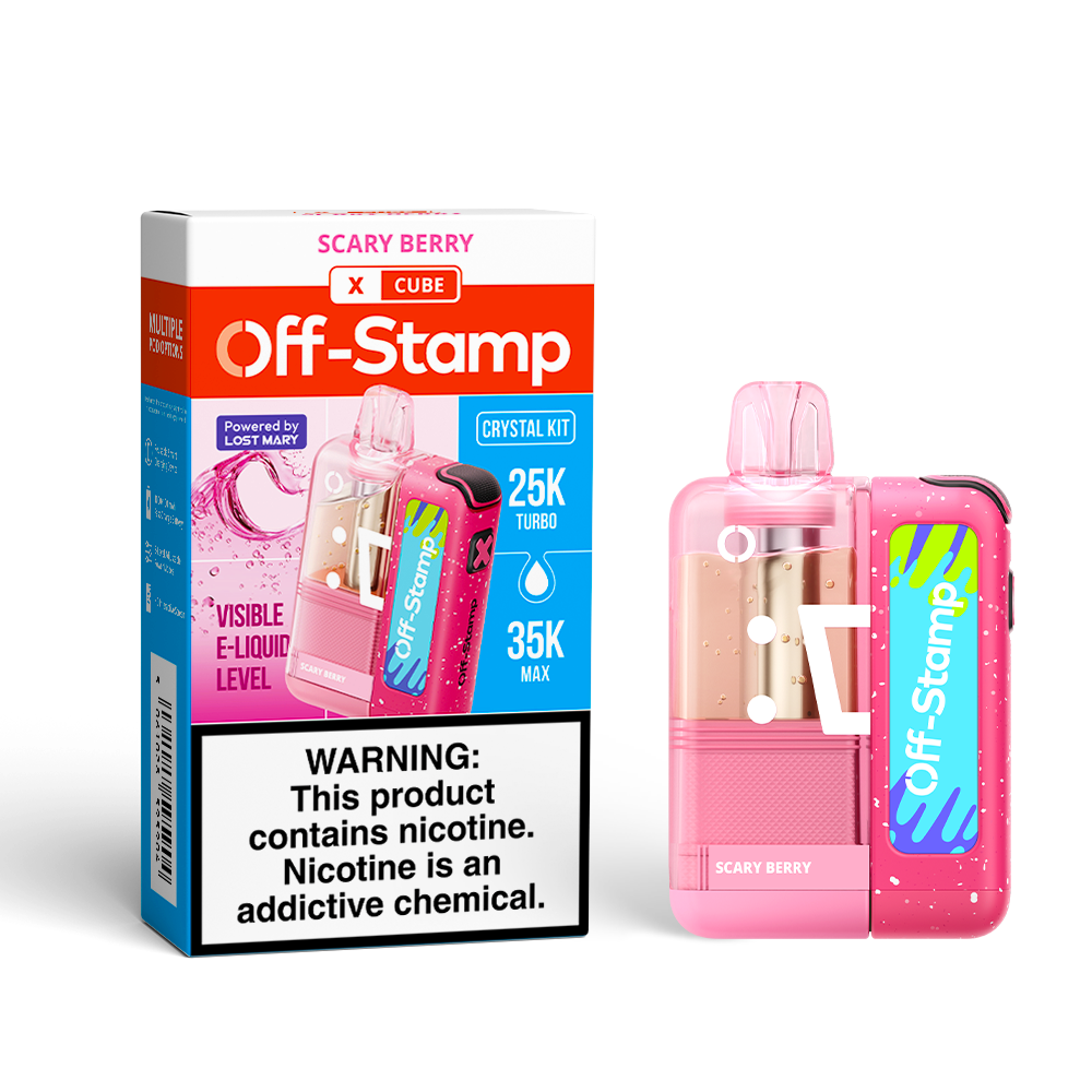 Made in Indonesia | Off-Stamp X-CUBE "Crystal Cube" 35K Disposable KIT – 35,000 Puffs