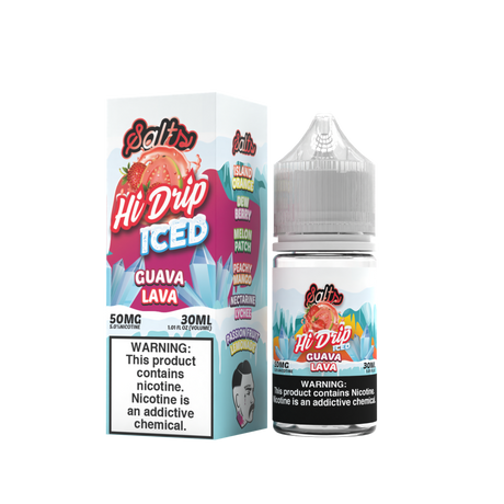 Guava Lava Iced by Hi-Drip Salts 50mg Series 30ml With Packaging