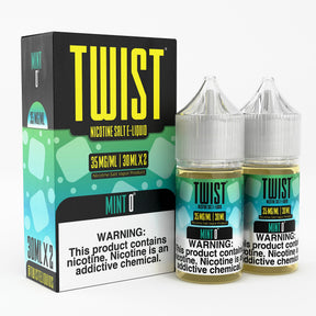 TWIST Mint 0° Nicotine Salt E-Liquid – 60ML Twin Pack with Refreshing Cool Mint Flavor