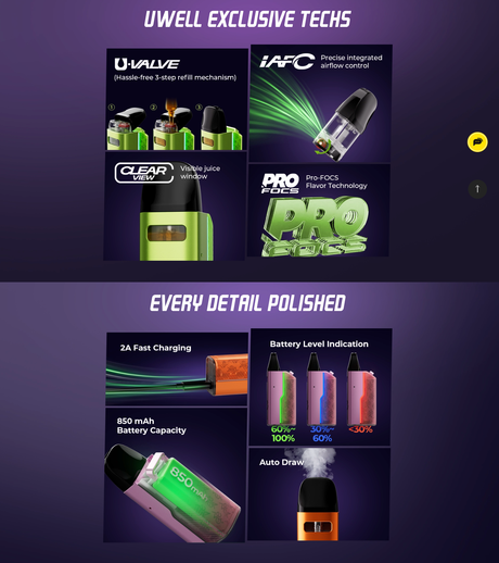 UWELL CALIBURN GZ2 "CYBER" details 2