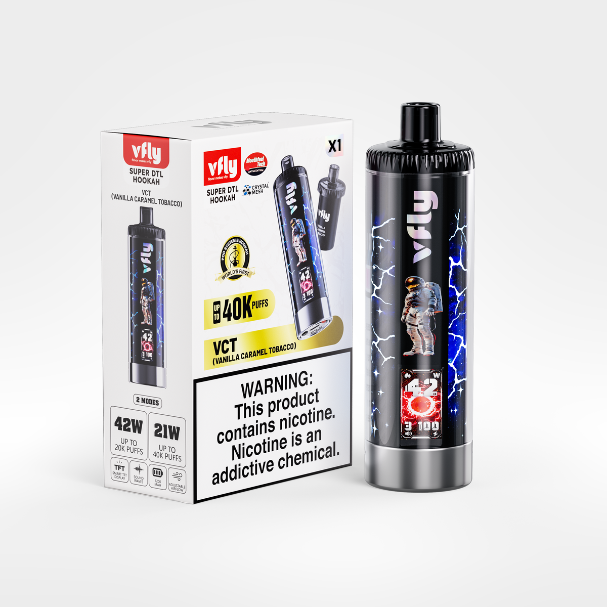 VFLY Super DTL Hookah 40K Disposable E-Hookah KIT - 40000 Puffs
