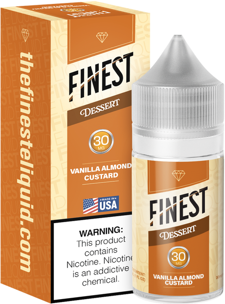 Vanilla Almond Custard by Finest SaltNic Series 30ML with packaging