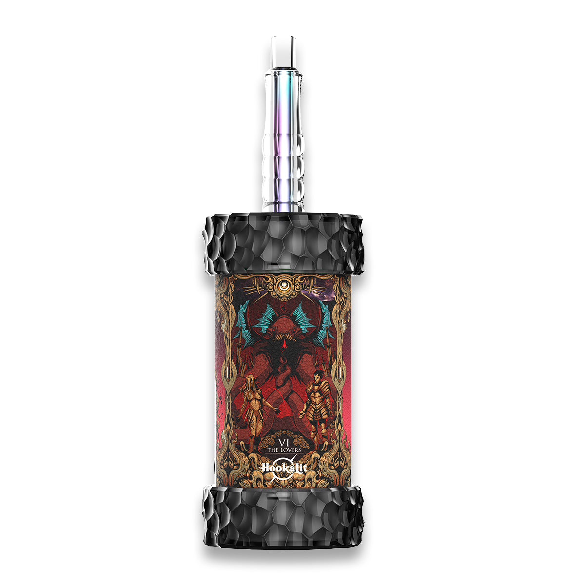 OLIT HookaLit MEGA 150K Love 66 flavor with bold fruit medley artwork and romantic color scheme