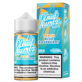Peach Blue Razz Iced by Cloud Nurdz TFN 100mL with Packaging